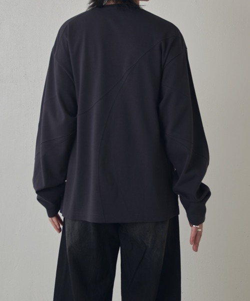 Lui's（ルイス）の「ランダム切替ロングスリーブTシャツ（Tシャツ/カットソー・メンズ・ライトグレー/ブルー/ブラック・M/S）」の7枚目の写真