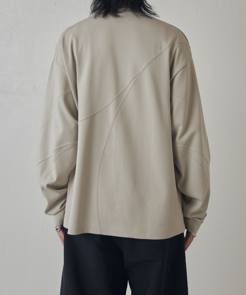 Lui's（ルイス）の「ランダム切替ロングスリーブTシャツ（Tシャツ/カットソー・メンズ・ライトグレー/ブルー/ブラック・M/S）」の13枚目の写真