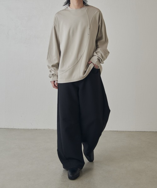 Lui's（ルイス）の「ランダム切替ロングスリーブTシャツ（Tシャツ/カットソー・メンズ・ライトグレー/ブルー/ブラック・M/S）」の15枚目の写真