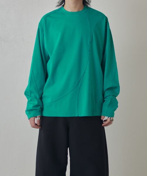 Lui's（ルイス）の「ランダム切替ロングスリーブTシャツ（Tシャツ/カットソー・メンズ・ライトグレー/ブルー/ブラック・M/S）」の16枚目の写真