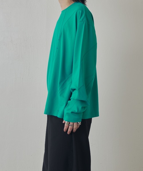 Lui's（ルイス）の「ランダム切替ロングスリーブTシャツ（Tシャツ/カットソー・メンズ・ライトグレー/ブルー/ブラック・M/S）」の17枚目の写真