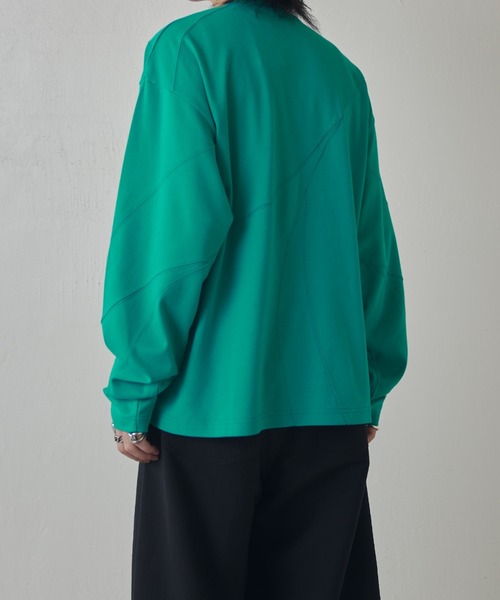 Lui's（ルイス）の「ランダム切替ロングスリーブTシャツ（Tシャツ/カットソー・メンズ・ライトグレー/ブルー/ブラック・M/S）」の18枚目の写真