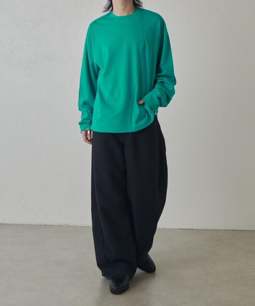 Lui's（ルイス）の「ランダム切替ロングスリーブTシャツ（Tシャツ/カットソー・メンズ・ライトグレー/ブルー/ブラック・M/S）」の20枚目の写真