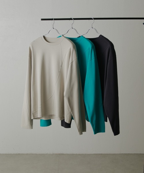 Lui's（ルイス）の「ランダム切替ロングスリーブTシャツ（Tシャツ/カットソー・メンズ・ライトグレー/ブルー/ブラック・M/S）」の22枚目の写真