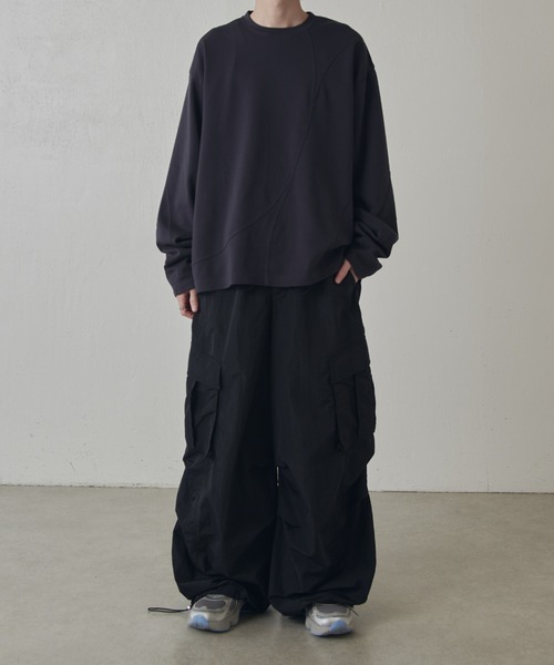 Lui's(ルイス)の「ランダム切替ロングスリーブTシャツ(Tシャツ/カットソー・メンズ・ライトグレー/ブルー/ブラック・M/S)」の20枚目の写真