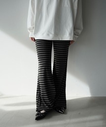SANSeLF | 【SANSeLF】ボーダー柄フレアパンツ saw25a083(その他パンツ)