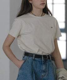 Soft basic logo T-shirt_Cream