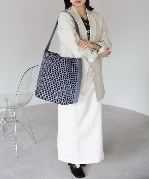 &MARKS(アンドマークス)の「N26【メッシュ×本革】ショルダーバッグ(ショルダーバッグ・レディース・ブラック/グレー/シャンパン/ブラウン・FREE)」の22枚目の写真