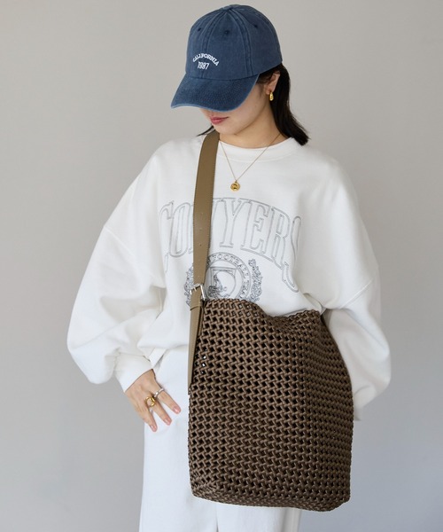 &MARKS(アンドマークス)の「N26【メッシュ×本革】ショルダーバッグ(ショルダーバッグ・レディース・ブラック/グレー/シャンパン/ブラウン・FREE)」の21枚目の写真