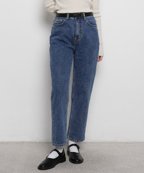 THE-ABON(エイボン)の「ウィメンズデイクラシックストレートブルージーンズ(デニムパンツ・レディース・ブルー・M/S/L)」の1枚目の写真