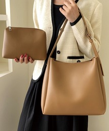 VQ（ブイキュー）の「【A4対応】【インナーバッグ付き】フェイクレザートートバッグ（トートバッグ）」