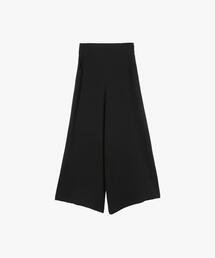 agnes b. | ブラック トリアセテート クレープ ワイドパンツ ”Kimo”(その他パンツ)