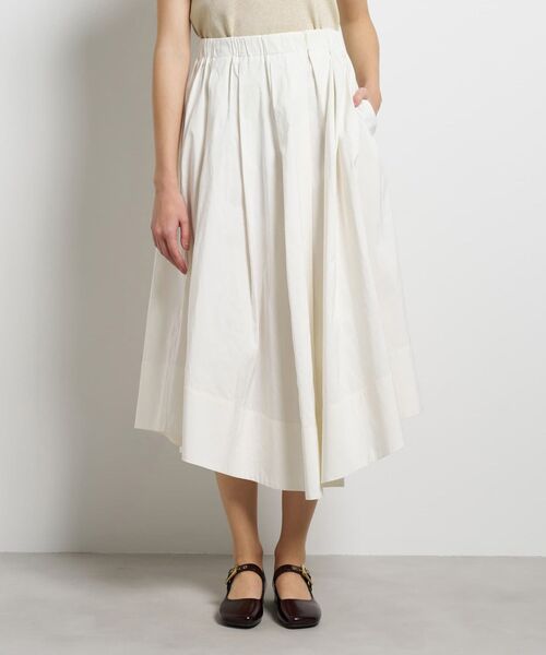 LANVIN en Bleu(ランバンオンブルー)の「メモリーグログランタックスカート(スカート・レディース・キャメル/オフホワイト/ブラック・36/38)」の2枚目の写真