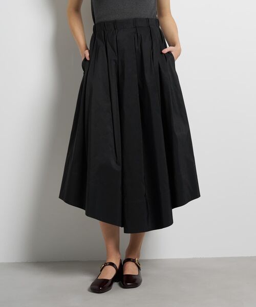 LANVIN en Bleu(ランバンオンブルー)の「メモリーグログランタックスカート(スカート・レディース・キャメル/オフホワイト/ブラック・36/38)」の3枚目の写真