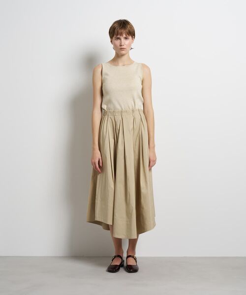 LANVIN en Bleu(ランバンオンブルー)の「メモリーグログランタックスカート(スカート・レディース・キャメル/オフホワイト/ブラック・36/38)」の4枚目の写真