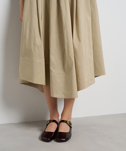 LANVIN en Bleu(ランバンオンブルー)の「メモリーグログランタックスカート(スカート・レディース・キャメル/オフホワイト/ブラック・36/38)」の12枚目の写真