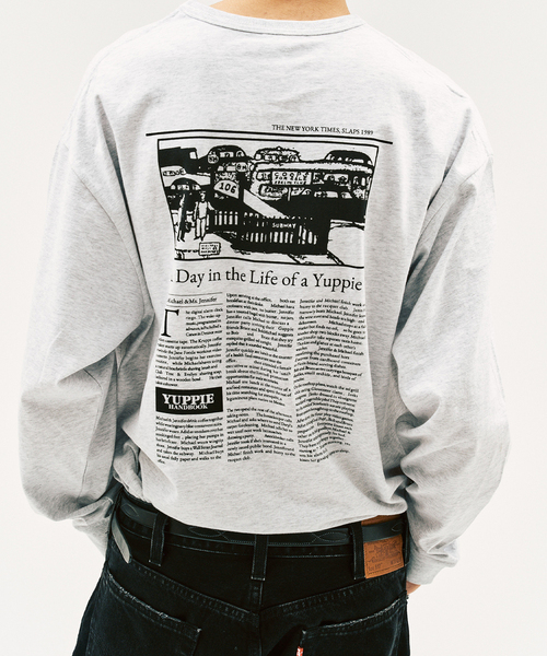 417 EDIFICE（フォーワンセブンエディフィス）の「SLAPS GRAPHIC L/S Tシャツ（Tシャツ/カットソー・メンズ・ホワイト×ホワイト/イエロー系その他/ホワイト系その他/イエロー・MEDIUM/LARGE/X-LARGE）」の15枚目の写真