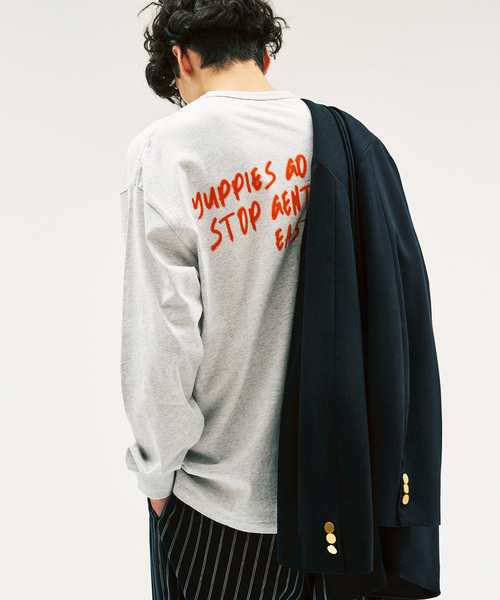 417 EDIFICE（フォーワンセブンエディフィス）の「SLAPS GRAPHIC L/S Tシャツ（Tシャツ/カットソー・メンズ・ホワイト×ホワイト/イエロー系その他/ホワイト系その他/イエロー・MEDIUM/LARGE/X-LARGE）」の19枚目の写真