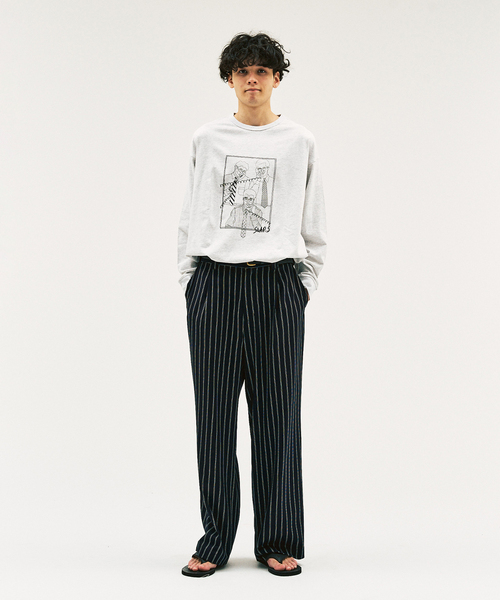 417 EDIFICE（フォーワンセブンエディフィス）の「SLAPS GRAPHIC L/S Tシャツ（Tシャツ/カットソー・メンズ・ホワイト×ホワイト/イエロー系その他/ホワイト系その他/イエロー・MEDIUM/LARGE/X-LARGE）」の20枚目の写真