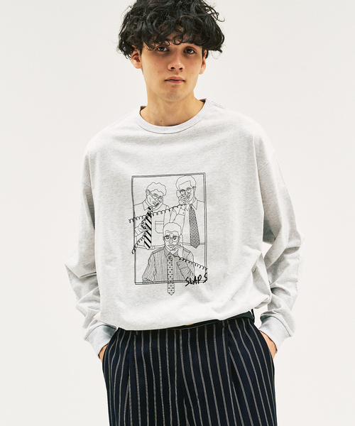417 EDIFICE（フォーワンセブンエディフィス）の「SLAPS GRAPHIC L/S Tシャツ（Tシャツ/カットソー・メンズ・ホワイト×ホワイト/イエロー系その他/ホワイト系その他/イエロー・MEDIUM/LARGE/X-LARGE）」の22枚目の写真