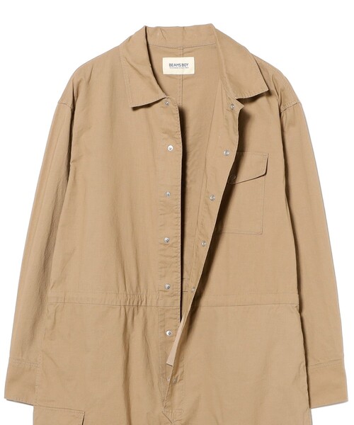 BEAMS BOY（ビームスボーイ）の「ユーケー ボイラースーツ（つなぎ/オールインワン・レディース・ベージュ/ネイビー・1/2）」の20枚目の写真