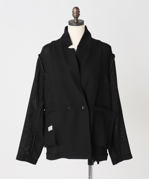 JOURNAL STANDARD relume（ジャーナルスタンダード　レリューム）の「［26SS新作/吸水速乾/手洗い可］ドライスラブ テーラードジャケット（テーラードジャケット・レディース・ブラック/ブラック系その他・FREE）」の10枚目の写真