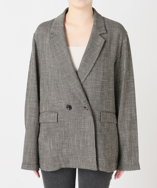 JOURNAL STANDARD relume（ジャーナルスタンダード　レリューム）の「［26SS新作/吸水速乾/手洗い可］ドライスラブ テーラードジャケット（テーラードジャケット・レディース・ブラック/ブラック系その他・FREE）」の14枚目の写真