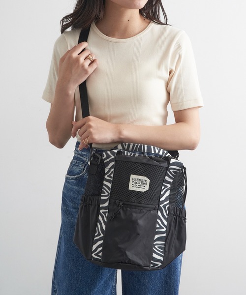 FREDRIK PACKERS(フレドリックパッカーズ)の「【FREDRIK PACKERS】≪別注≫COLUMN TOTE ショルダーバッグ/手提げトート/巾着(ショルダーバッグ・レディース・レオパード/ブラック系1/ブラック系2・FREE)」の12枚目の写真