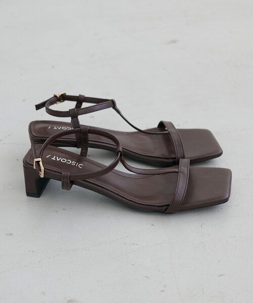 DISCOAT(ディスコート)の「Tストラップサンダル(サンダル・レディース・ブラック/ブラウン・MEDIUM/LARGE)」の4枚目の写真