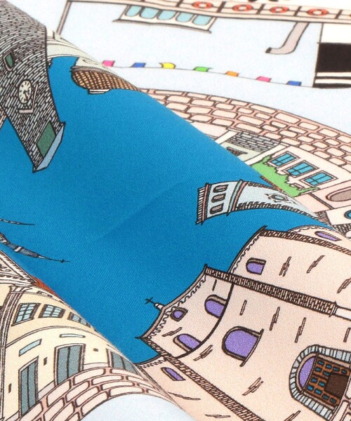 UNITED ARROWS(ユナイテッドアローズ)の「<Dieffe Kinloch>Como lake/ハンカチ(バンダナ/スカーフ・メンズ・ライトブルー/ベージュ・FREE)」の9枚目の写真