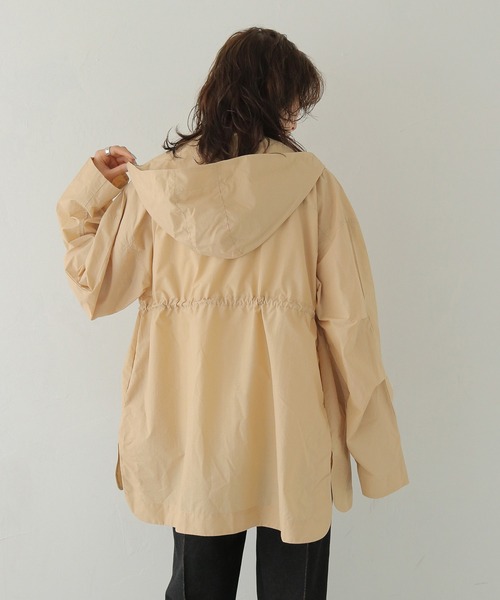 CLEIO（クレイオ）の「【CLEIO】-春アウター- セミシアーフード付きブルゾン SEMI-SHEER HOODED BLOUSON（その他アウター・レディース・ベージュ/グリーン系その他/ネイビー・FREE）」の19枚目の写真