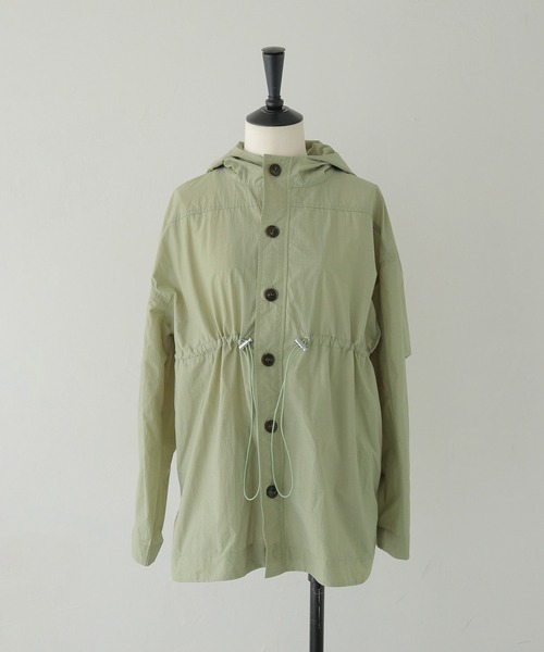 CLEIO（クレイオ）の「【CLEIO】-春アウター- セミシアーフード付きブルゾン SEMI-SHEER HOODED BLOUSON（その他アウター・レディース・ベージュ/グリーン系その他/ネイビー・FREE）」の8枚目の写真