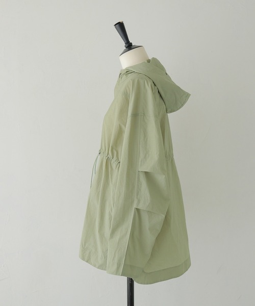 CLEIO（クレイオ）の「【CLEIO】-春アウター- セミシアーフード付きブルゾン SEMI-SHEER HOODED BLOUSON（その他アウター・レディース・ベージュ/グリーン系その他/ネイビー・FREE）」の9枚目の写真