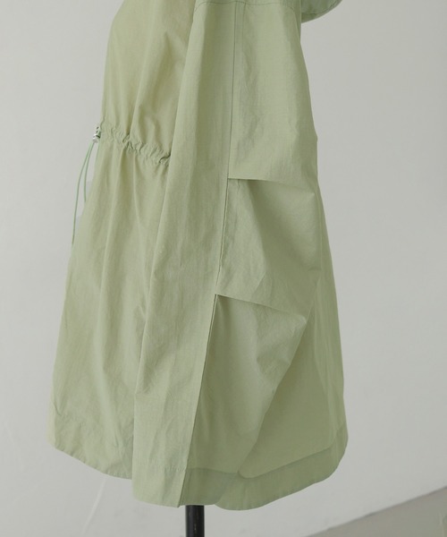 CLEIO（クレイオ）の「【CLEIO】-春アウター- セミシアーフード付きブルゾン SEMI-SHEER HOODED BLOUSON（その他アウター・レディース・ベージュ/グリーン系その他/ネイビー・FREE）」の5枚目の写真