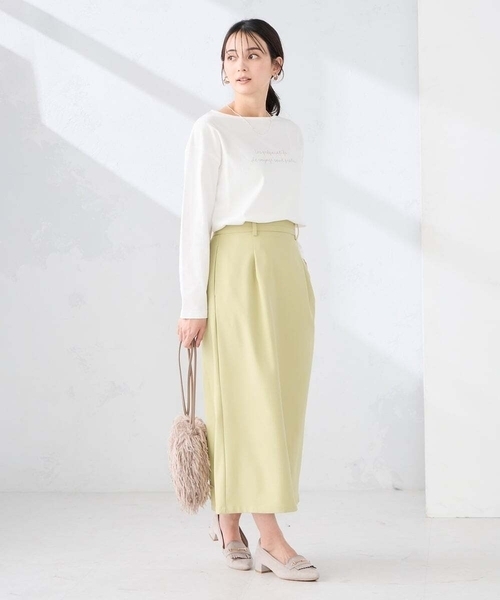 a.v.v（アーヴェヴェ）の「【コットン100%】ロゴアソートロンT（Tシャツ/カットソー・レディース・チャコールグレー/アイボリー/ホワイト/ゴールド・36/38/40）」の20枚目の写真