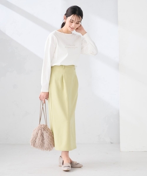 a.v.v（アーヴェヴェ）の「【コットン100%】ロゴアソートロンT（Tシャツ/カットソー・レディース・チャコールグレー/アイボリー/ホワイト/ゴールド・36/38/40）」の22枚目の写真