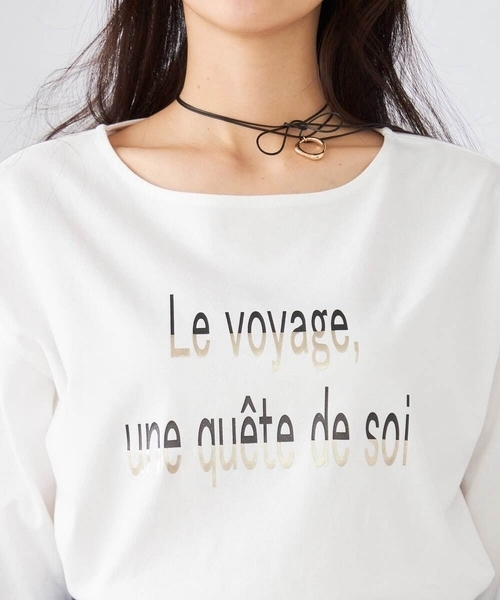 a.v.v（アーヴェヴェ）の「【コットン100%】ロゴアソートロンT（Tシャツ/カットソー・レディース・チャコールグレー/アイボリー/ホワイト/ゴールド・36/38/40）」の16枚目の写真