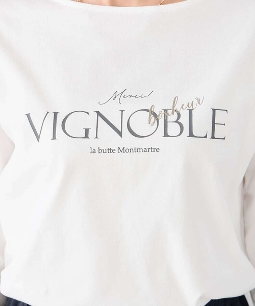 a.v.v（アーヴェヴェ）の「【コットン100%】ロゴアソートロンT（Tシャツ/カットソー・レディース・チャコールグレー/アイボリー/ホワイト/ゴールド・36/38/40）」の17枚目の写真