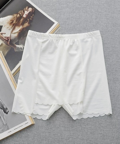 SAISON DE PAPILLON（セゾンドパピヨン）の「【2026SS新作】レーディス インナー ペチコート Y字ラインカバー ハイウエスト スカラップ 透けない（その他アンダーウェア/インナー・レディース・ブラック/ホワイト/ベージュ・フリー）」の9枚目の写真