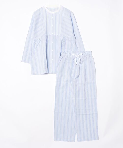 KID BLUE（キッドブルー）の「キッドブルー -オーガニックコットンからみ織り -長袖パジャマ -KNDK519 -kidblue（ルームウェア/パジャマ・レディース・グリーン系その他/ラベンダー・M）」の2枚目の写真