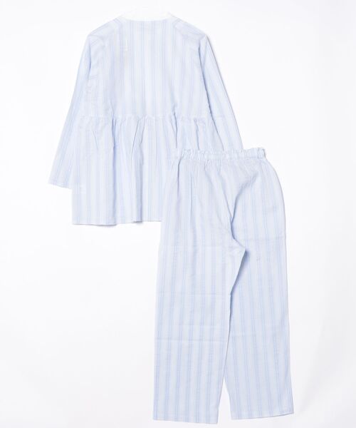 KID BLUE（キッドブルー）の「キッドブルー -オーガニックコットンからみ織り -長袖パジャマ -KNDK519 -kidblue（ルームウェア/パジャマ・レディース・グリーン系その他/ラベンダー・M）」の3枚目の写真