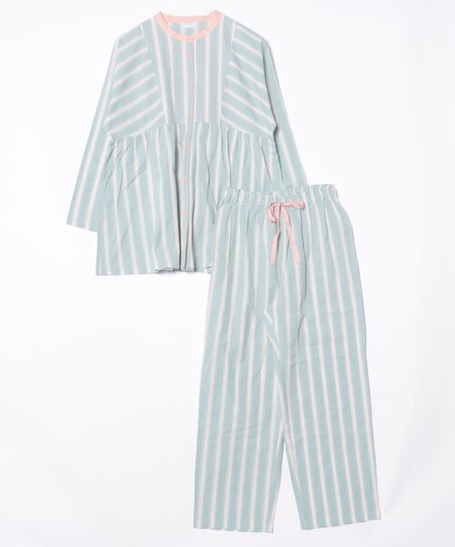 KID BLUE キッドブルー オーガニックコットン パジャマ ルームウェア ③ キッドブルー -オーガニックコットンからみ織り -長袖パジャマ
