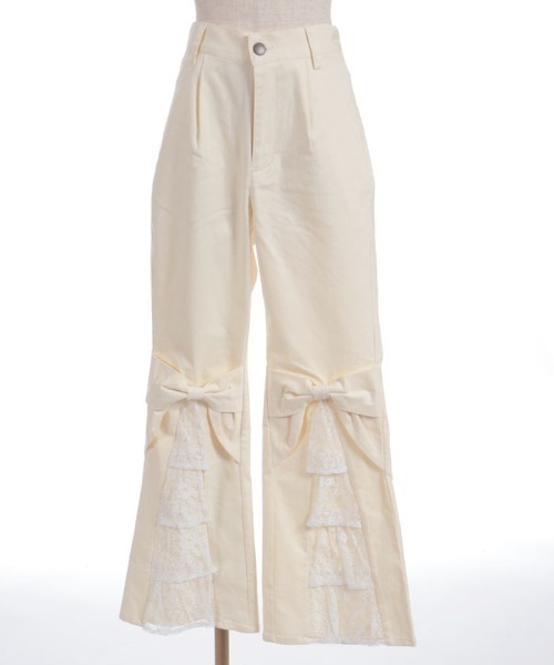 axes femme POETIQUE(アクシーズファムポエティック)の「レースフリルデニムPT(その他パンツ・レディース・インディゴブルー/ワンウォッシュ/ベージュ・MEDIUM)」の11枚目の写真