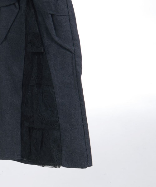 axes femme POETIQUE(アクシーズファムポエティック)の「レースフリルデニムPT(その他パンツ・レディース・インディゴブルー/ワンウォッシュ/ベージュ・MEDIUM)」の22枚目の写真