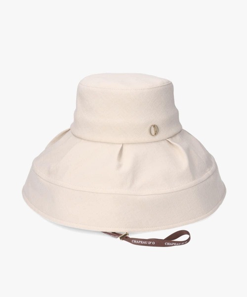 Chapeau d' O(シャポードオー)の「Chapeau d' O UV Tuck Capeline / シャポードオー(ハット・レディース・ブラック/ライトベージュ/ホワイト・M/57.5cm)」の3枚目の写真