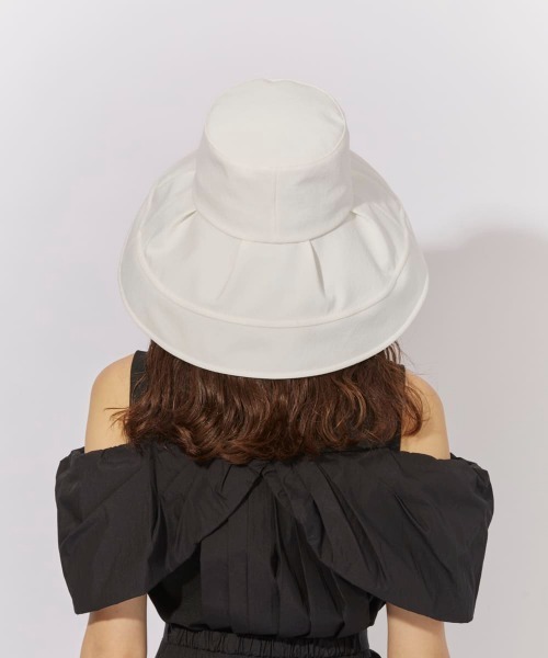 Chapeau d' O(シャポードオー)の「Chapeau d' O UV Tuck Capeline / シャポードオー(ハット・レディース・ブラック/ライトベージュ/ホワイト・M/57.5cm)」の5枚目の写真