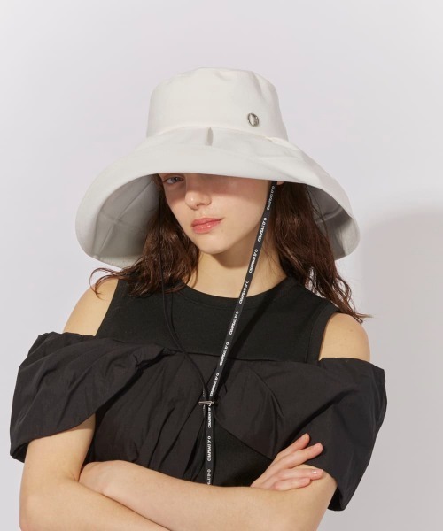 Chapeau d' O(シャポードオー)の「Chapeau d' O UV Tuck Capeline / シャポードオー(ハット・レディース・ブラック/ライトベージュ/ホワイト・M/57.5cm)」の7枚目の写真