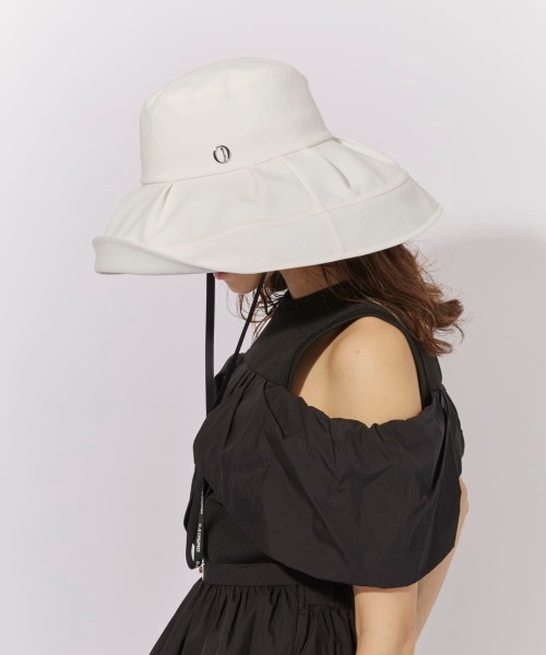 Chapeau d' O(シャポードオー)の「Chapeau d' O UV Tuck Capeline / シャポードオー(ハット・レディース・ブラック/ライトベージュ/ホワイト・M/57.5cm)」の8枚目の写真