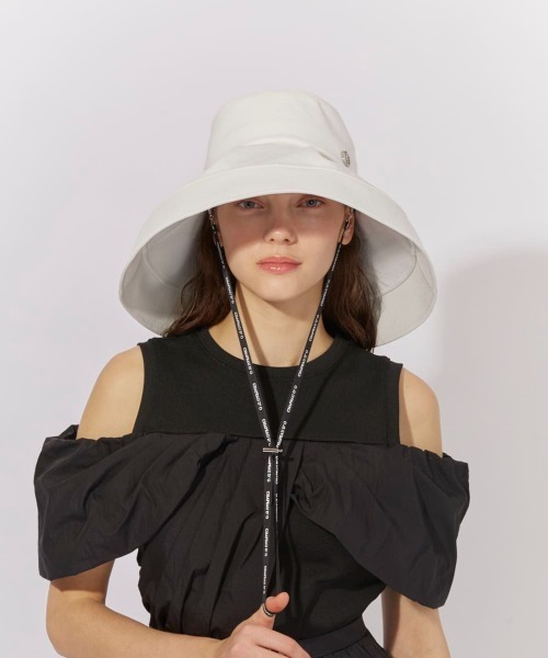 Chapeau d' O(シャポードオー)の「Chapeau d' O UV Tuck Capeline / シャポードオー(ハット・レディース・ブラック/ライトベージュ/ホワイト・M/57.5cm)」の9枚目の写真