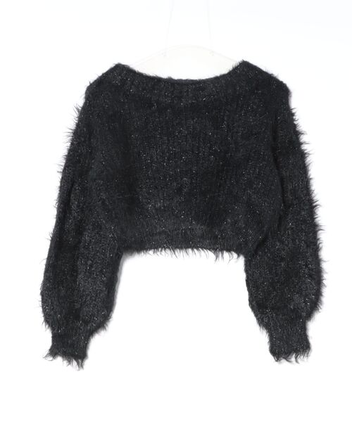 EMODA（エモダ）の「GLOSS MIX SHORT KNIT（ニット/セーター・レディース・ピンク/ブラウン/ブラック・FREE）」の2枚目の写真